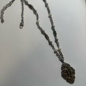 Brighten Elegant Silver and Pearl Necklace